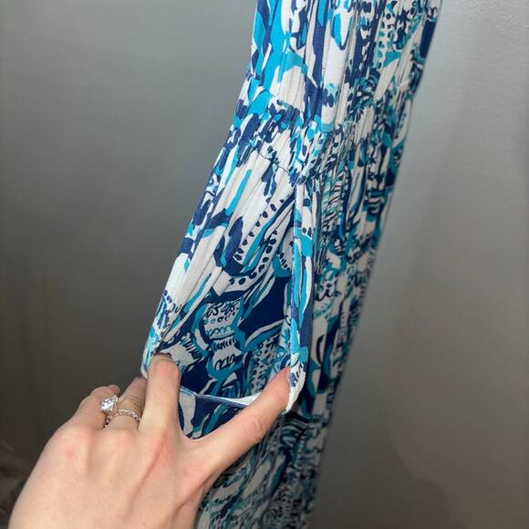 Lilly Pulitzer Ailsie Jumpsuit Size Large | Just Keep on Trunkin Jumpsuit Indigo - Picture 9 of 15